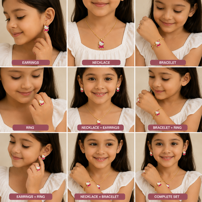 Cute Kitty Jewelry Set