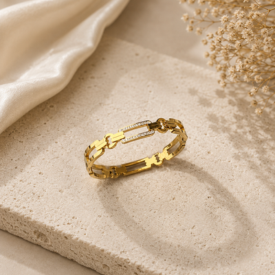 Golden Link Elegance Bangle
