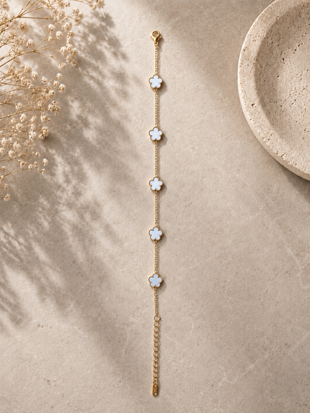 Timeless White Clover Bracelet