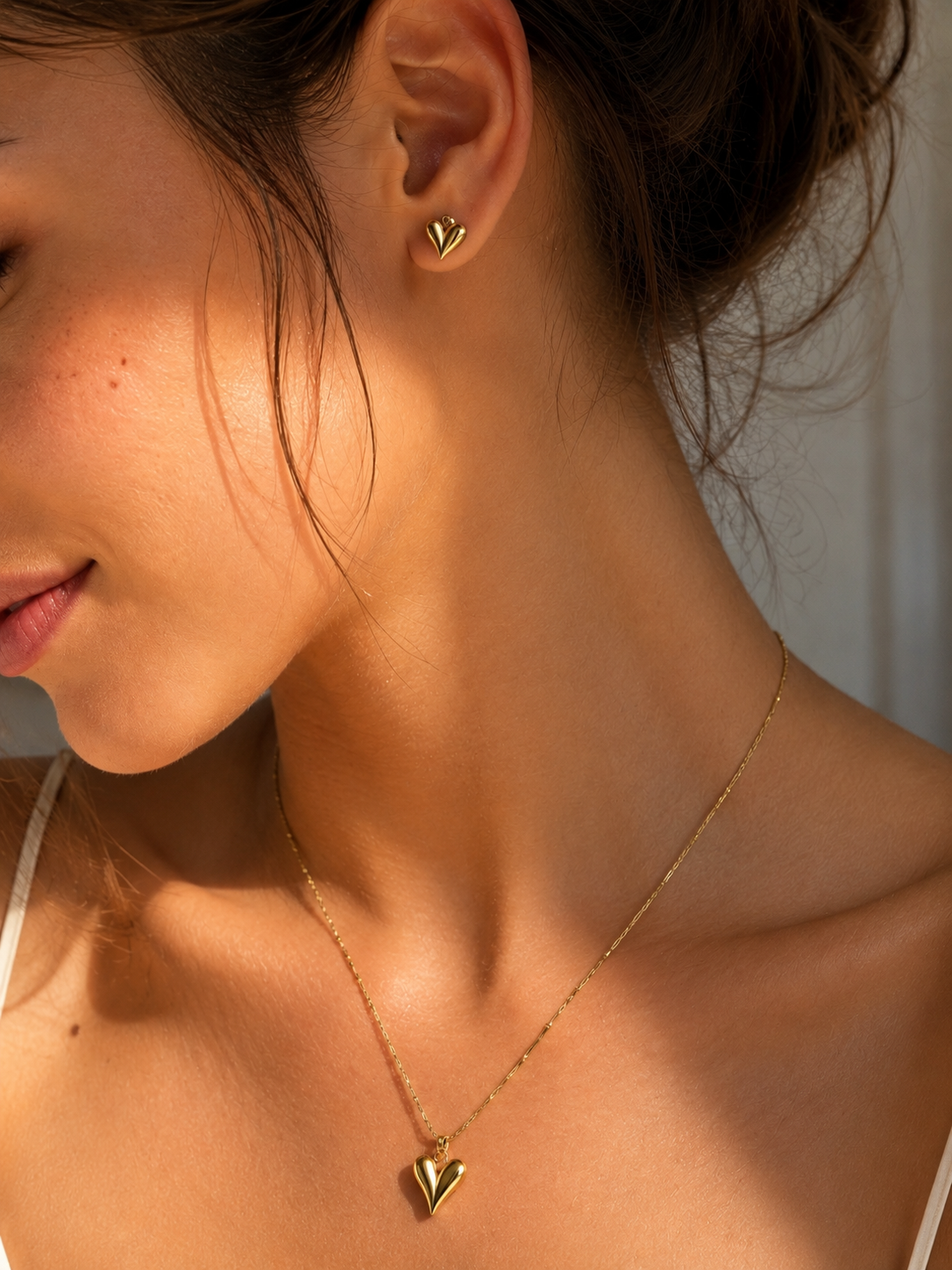 Minimalist Heart Jewelry Set