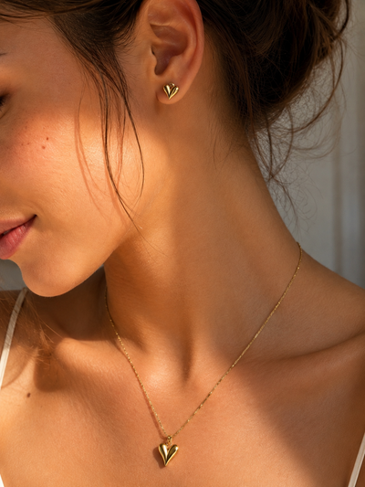 Minimalist Heart Jewelry Set
