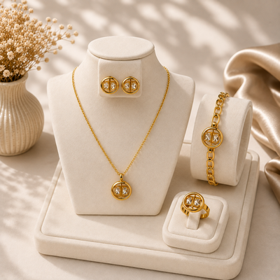 Classy Gold-Plated Jewellery Set