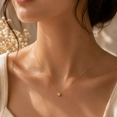 Crystal Solitaire Pendant