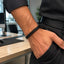 Men's Black Braided Magnetic Bracelet