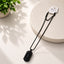 Men's Black Tag Pendant Necklace