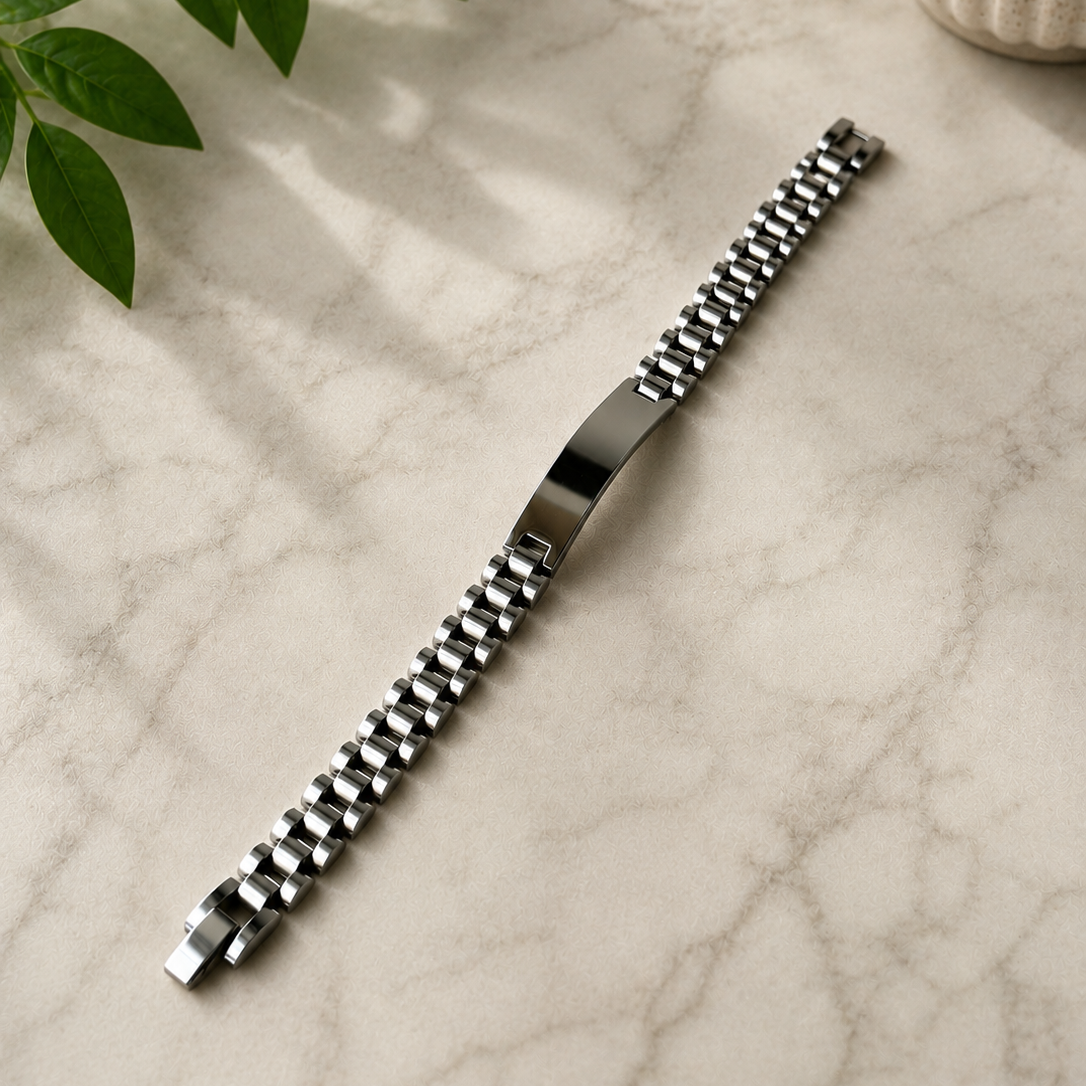 Silver Men's Stainless Steel Bracelet