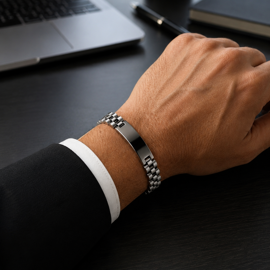 Silver Men's Stainless Steel Bracelet