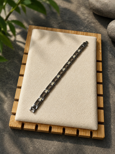 Graphite Grid Bracelet