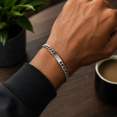 Classic Silver Chain Men’s Bracelet