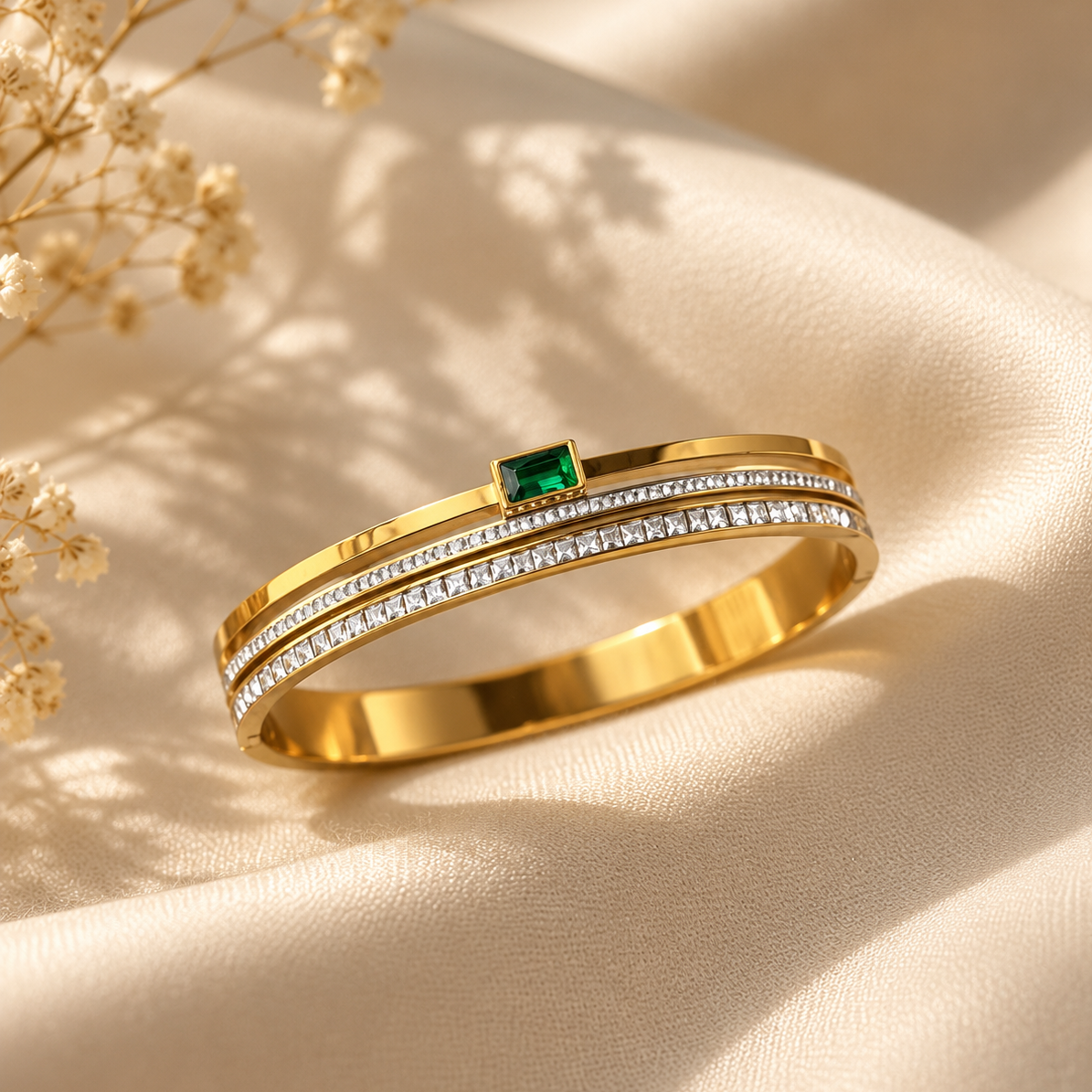Emerald Elegance Bangles