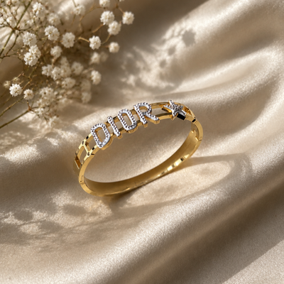 Dior-Inspired Gold Plated