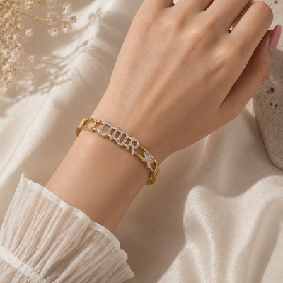 Dior-Inspired Gold Plated