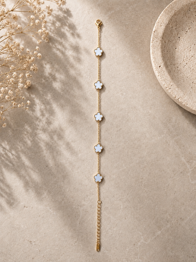 Timeless White Clover Bracelet