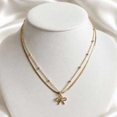 Minimalist Bow Layered Choker