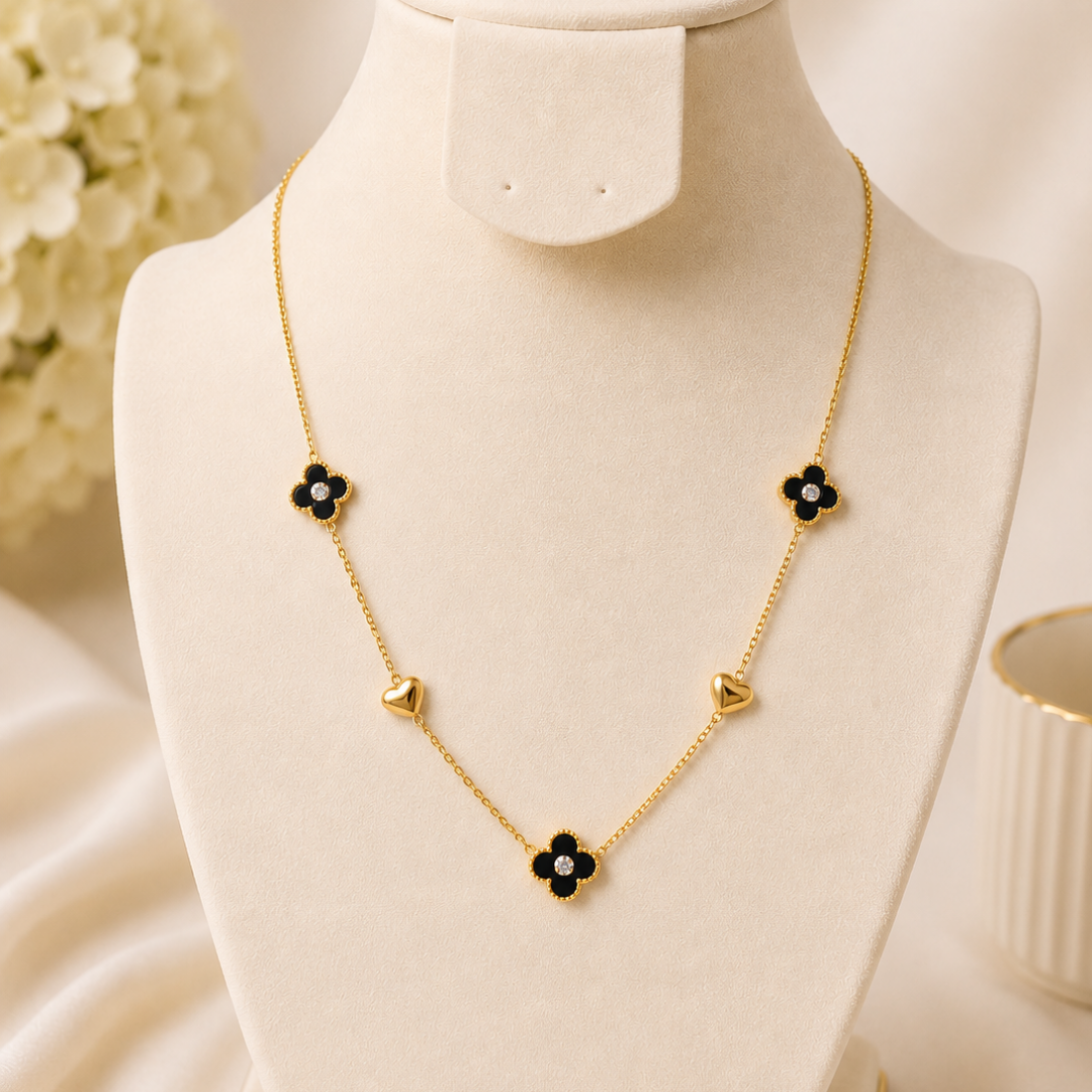 Golden & Black Grace Necklace