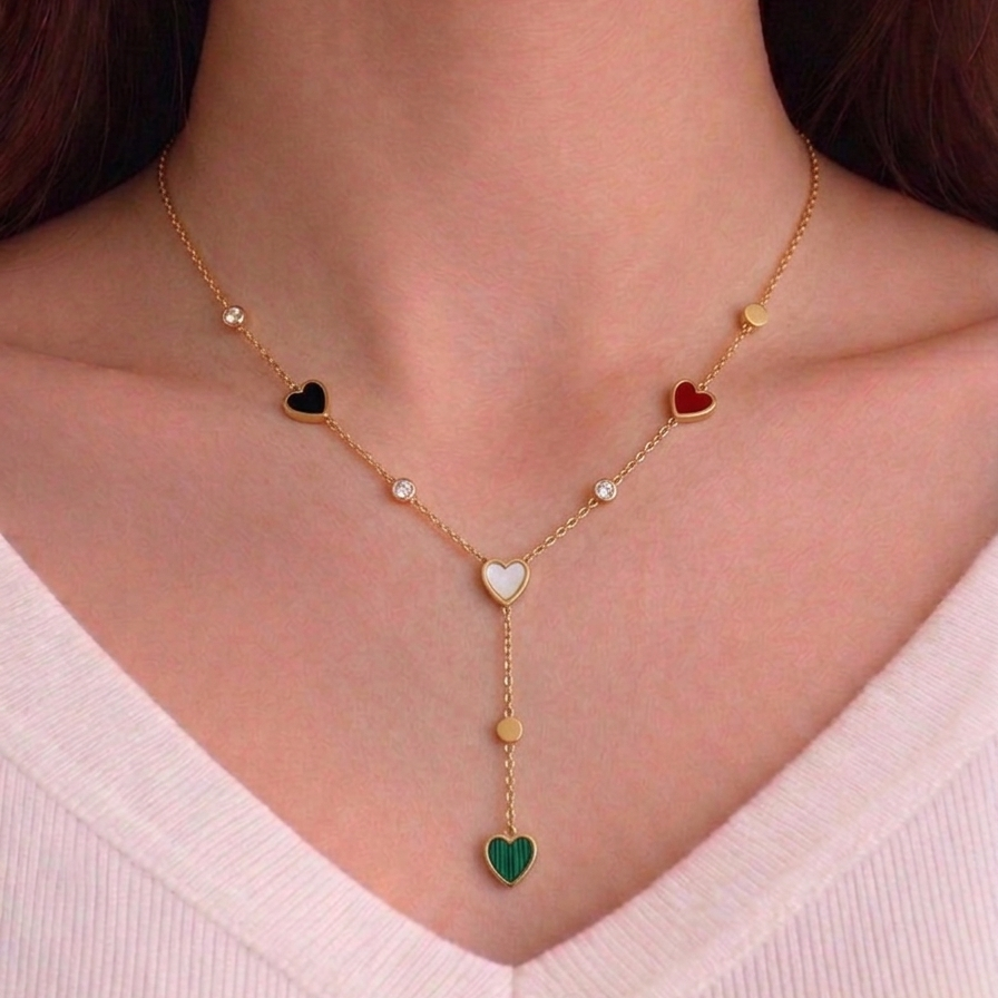 Multi-Heart Charm Drop