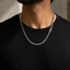 Buy premium men's silver Cuban link chain necklace in Doha, Qatar. Stainless steel, waterproof, fade-resistant chain with fast delivery across Qatar.