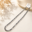 Buy premium men's silver Figaro chain necklace in Doha, Qatar. Waterproof stainless steel chain with fade-resistant finish and fast delivery across Qatar.