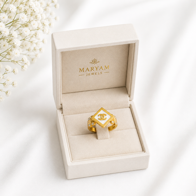 Luxury Gold Crystal Ring