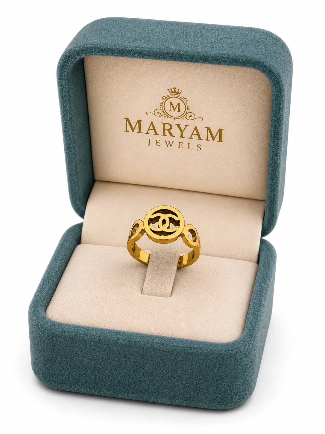 Luxury Gold Crystal Ring
